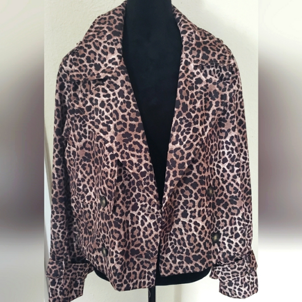 Stoosh Water Resistant Leopard Print Women's Jacket